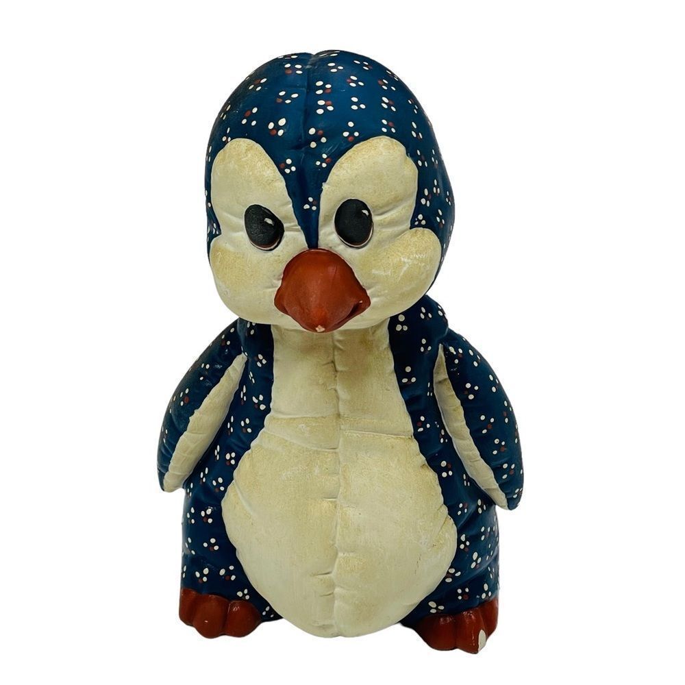 Kimple Mold Corp 1986 Ceramic Penguin Piggy Bank